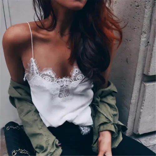 Fashion Ladies Women Sexy V-Neck Summer Vest Sleeveless Casual Strappy Lace Tops Camis Tank Hot Sale
Fashion Ladies Women Sexy V-Neck Summer Vest Sleeveless Casual Strappy Lace Tops Camis Tank Hot Sale