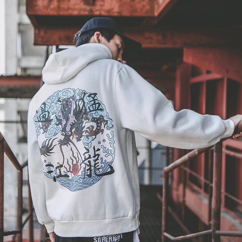 01 SharkPrint sweatshirts for men hoodies men hip hop hoodie W07