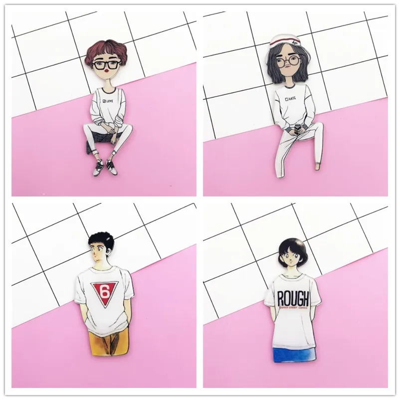 1 PCS Cartoon Portrait Badges for Backpack Kawaii Acrylic Badges Clothes Icons on Backpack Pin Brooch Badge Decoration
1 PCS Cartoon Portrait Badges for Backpack Kawaii Acrylic Badges Clothes Icons on Backpack Pin Brooch Badge Decoration