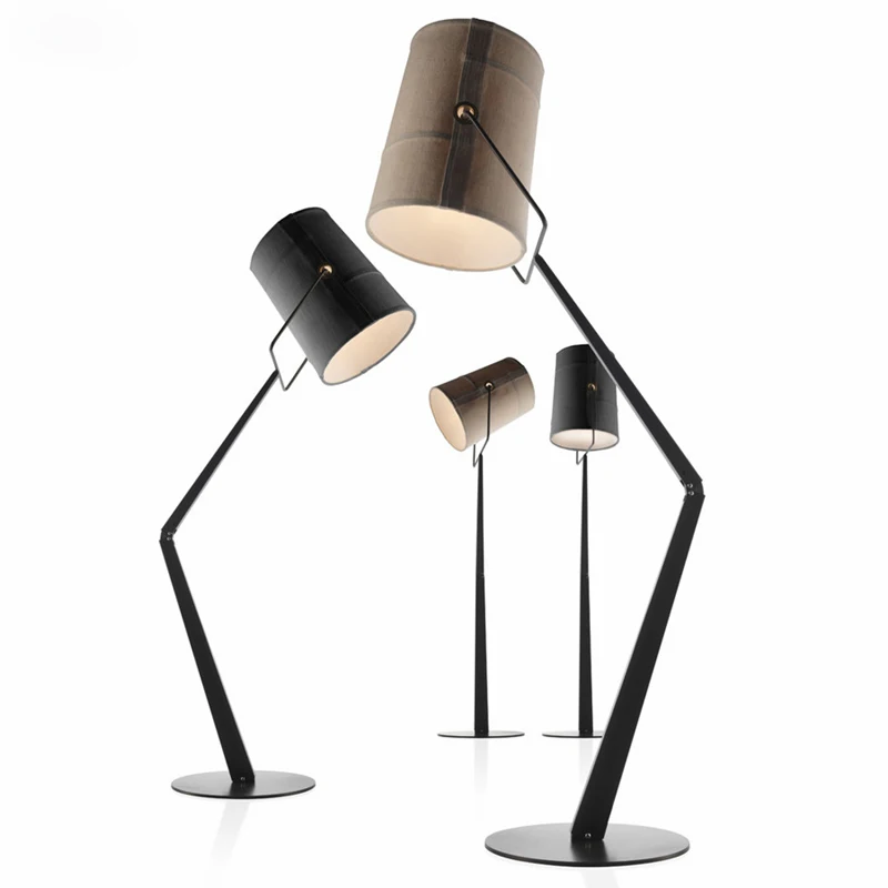 

Italy Fork Led Floor Lamp R7S Rotatable Linen Lampshade Minimalism Floor Lamp Lustre Living Room Led Lighting