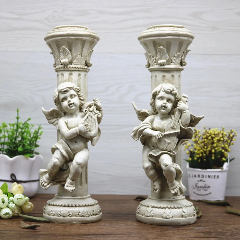 European retro Roman column violin angel candlestick crafts home decoration wedding Christmas birthday decoration candlestick
European retro Roman column violin angel candlestick crafts home decoration wedding Christmas birthday decoration candlestick