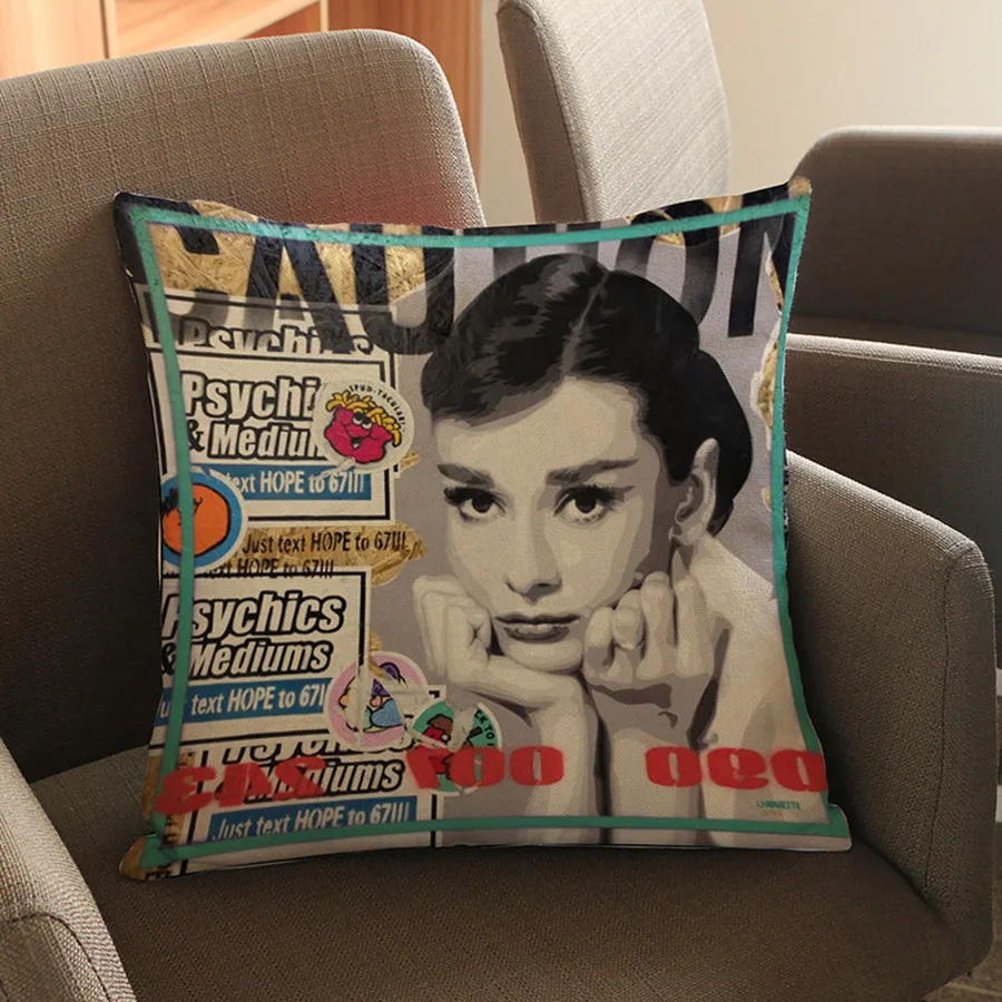 Audrey Hepburn Fashion Style High Quality Home Decoration Sofa Cushion Cover Poster Printed Throw Pillow Cover Cojines Almofada
Audrey Hepburn Fashion Style High Quality Home Decoration Sofa Cushion Cover Poster Printed Throw Pillow Cover Cojines Almofada