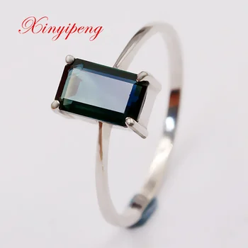 Xin yi peng 18 k white Gold inlaid natural sapphire ring, the woman ring, simple and easy
Xin yi peng 18 k white Gold inlaid natural sapphire ring, the woman ring, simple and easy