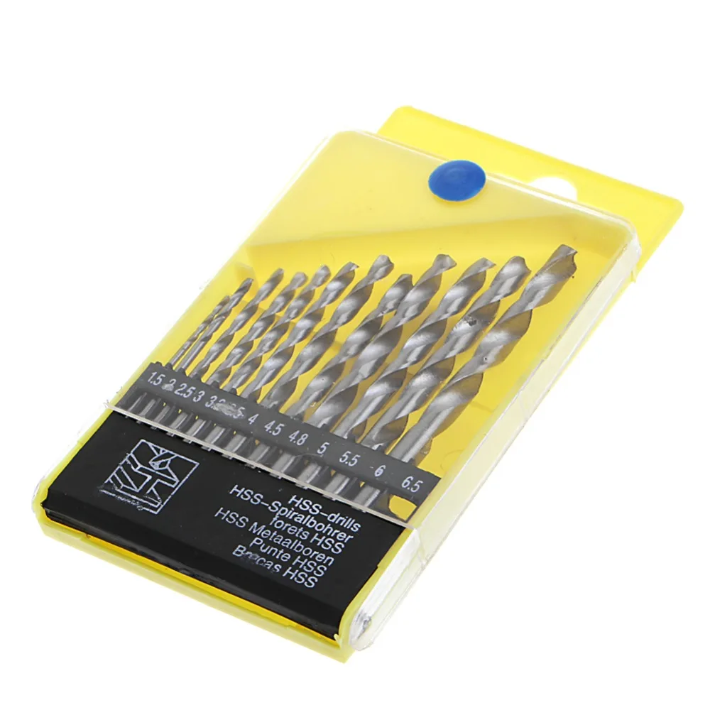 Everlasting 13Pcs 1.5-6.5mm Useful Pro HSS High Speed Steel Titanium Coated Drill Bit Set
Everlasting 13Pcs 1.5-6.5mm Useful Pro HSS High Speed Steel Titanium Coated Drill Bit Set