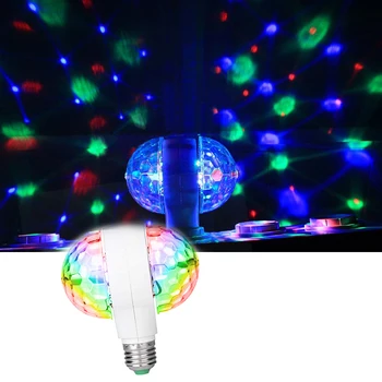 E27 LED Bulb/Lamp 6W Rotating Bulb Light with Dual Head Magic Stage Disco Lamp Rotating Double-headed RGB Stage Lights
E27 LED Bulb/Lamp 6W Rotating Bulb Light with Dual Head Magic Stage Disco Lamp Rotating Double-headed RGB Stage Lights