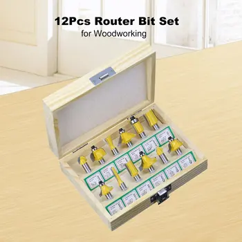 12Pcs/Set Milling Cutter Machine Tools Set Router Bit for Woodworking Cutters Carbide Shank Wood Trimming Engraving Tool
12Pcs/Set Milling Cutter Machine Tools Set Router Bit for Woodworking Cutters Carbide Shank Wood Trimming Engraving Tool