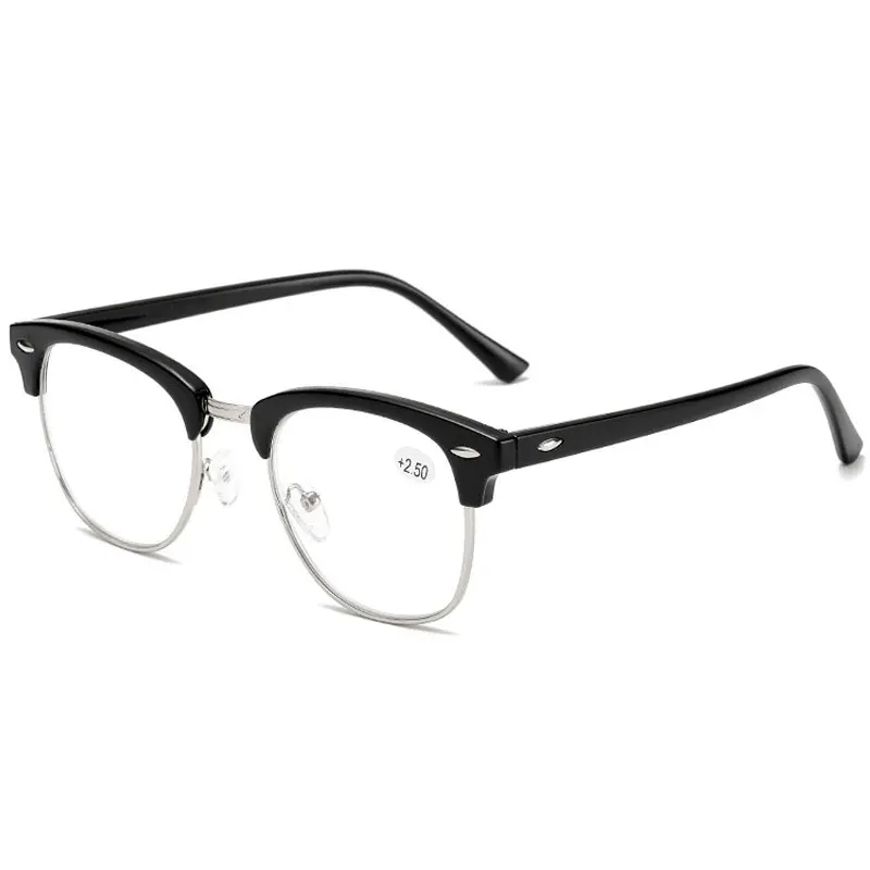 Unisex Reading Glasses Retro Half Frame Men Women Hyperopia Prescription Eyeglasses +1.0 1.5 2.0 2.5 3.0 3.5 4.0 Diopter
Unisex Reading Glasses Retro Half Frame Men Women Hyperopia Prescription Eyeglasses +1.0 1.5 2.0 2.5 3.0 3.5 4.0 Diopter