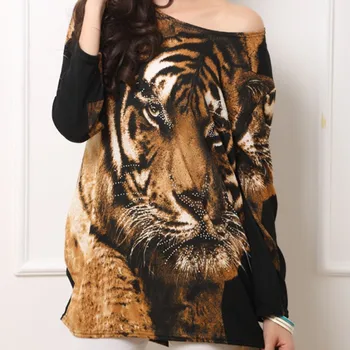 Women Sweater New 2020 Spring Winter Oversized Sweater Tiger Print Women Casual Knitting Sweater Dress Long Pullovers Tops B312
Women Sweater New 2020 Spring Winter Oversized Sweater Tiger Print Women Casual Knitting Sweater Dress Long Pullovers Tops B312