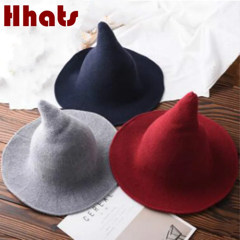 Witch Hat For Women Girl Solid Fashion Wool Knitted Bucket Hat Female Spring Autumn Tall Sun Hat Outdoor Wide Brim Fishing Caps
Witch Hat For Women Girl Solid Fashion Wool Knitted Bucket Hat Female Spring Autumn Tall Sun Hat Outdoor Wide Brim Fishing Caps