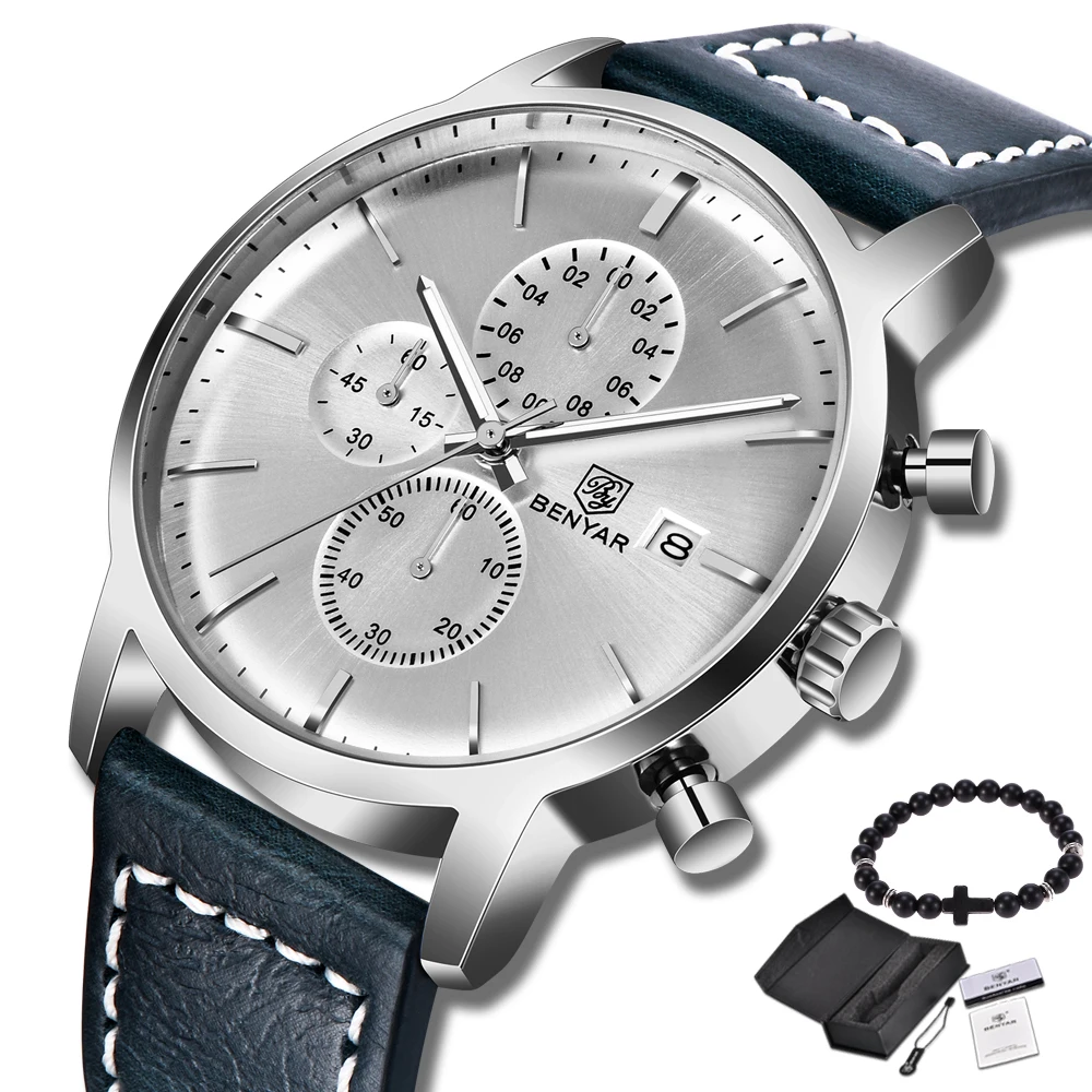 BENYAR Men's Watches Casual Fashion Waterproof Watch Men Top Brand 2019 New Luxury Quartz Chronograph Wristwatch zegarek meski
BENYAR Men's Watches Casual Fashion Waterproof Watch Men Top Brand 2019 New Luxury Quartz Chronograph Wristwatch zegarek meski