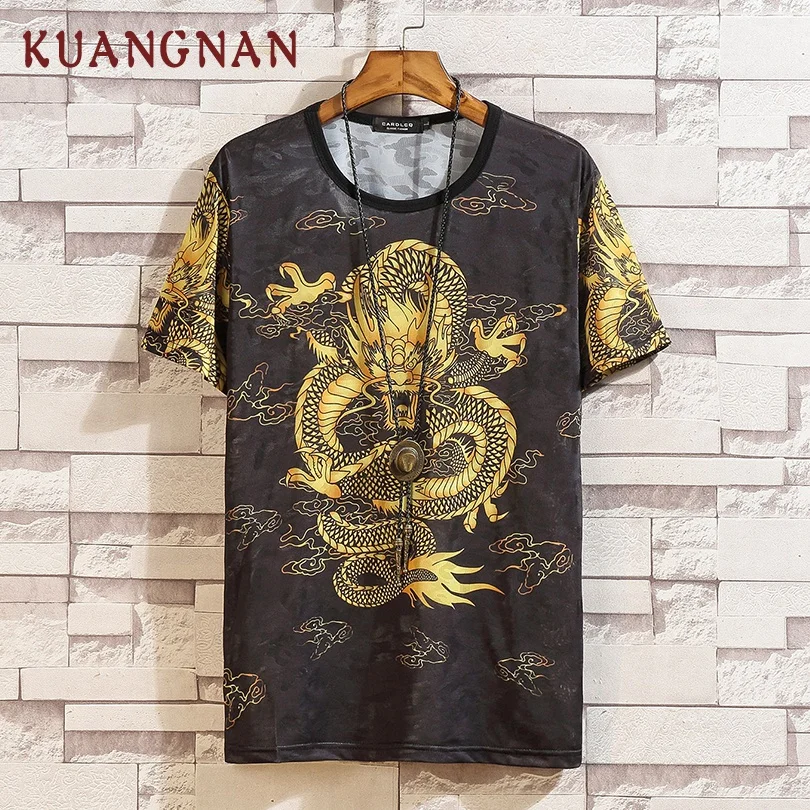 KUANGNAN Chinese Style Dragon Print T Shirt Men Harajuku Funny Tshirt Men T-Shirt Streetwear Men T Shirt 5XL Summer 2019 New
KUANGNAN Chinese Style Dragon Print T Shirt Men Harajuku Funny Tshirt Men T-Shirt Streetwear Men T Shirt 5XL Summer 2019 New