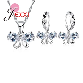 Romantic Wedding Jewelry Sets 925 Sterling Silver Cubic Zirconia Butterfly Pendant Necklace Drop Brincos Earrings Set
Romantic Wedding Jewelry Sets 925 Sterling Silver Cubic Zirconia Butterfly Pendant Necklace Drop Brincos Earrings Set
