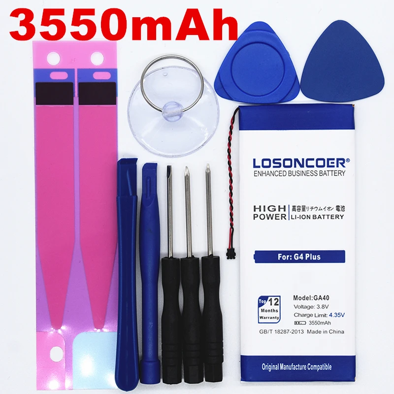 100% Original LOSONCOER 3550mAh GA40 Battery for Motorola Moto G4 /G4 Plus XT1625 XT1622 XT1644 XT1643 SNN5970A Battery
100% Original LOSONCOER 3550mAh GA40 Battery for Motorola Moto G4 /G4 Plus XT1625 XT1622 XT1644 XT1643 SNN5970A Battery