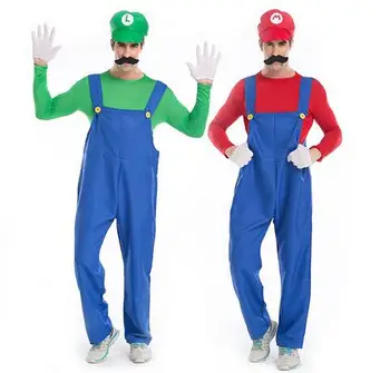 Best Seller Deguisement Adultes Sexy Men Costumes Halloween Cosplay Costumes Sexy Plumber Bib Clothes Green/Red CE382
Best Seller Deguisement Adultes Sexy Men Costumes Halloween Cosplay Costumes Sexy Plumber Bib Clothes Green/Red CE382