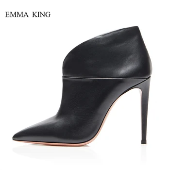 Newest Novelty Style Heel Ankle Boots For Women Leather Slip On Black High Heels Shoes Botines Mujer Fashion Short Boots Women
Newest Novelty Style Heel Ankle Boots For Women Leather Slip On Black High Heels Shoes Botines Mujer Fashion Short Boots Women
