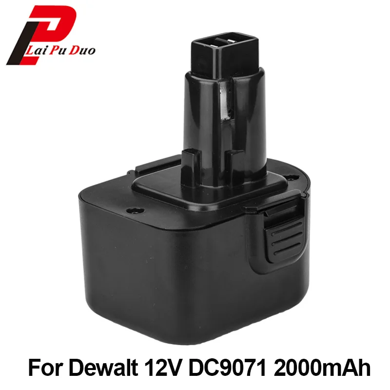 

12V 2.0Ah NI-CD Replacement Power Cordless Drill Tool Battery For Dewalt DC9071 DE9075 DE9501 DW9071 DE9037 DE9072 DW904K DW980