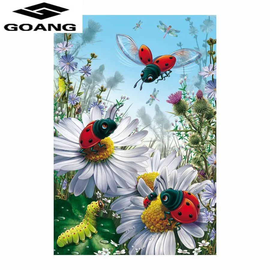 GOANG Diy Diamond Embroidery Ladybugs daisies flower 3D Diamond Painting Mosaic Pictures Of Rhinestones Crafts flower Needlework
GOANG Diy Diamond Embroidery Ladybugs daisies flower 3D Diamond Painting Mosaic Pictures Of Rhinestones Crafts flower Needlework