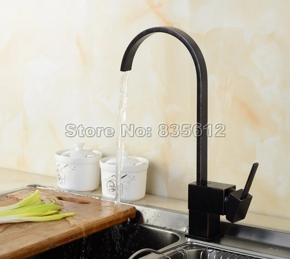 Modern Black Swivel Kitchen Faucet Oil Rubbed Bronze Single Handle Washbasin Faucets Cold and Hot Water Mixer Sink Taps Whg002
Modern Black Swivel Kitchen Faucet Oil Rubbed Bronze Single Handle Washbasin Faucets Cold and Hot Water Mixer Sink Taps Whg002