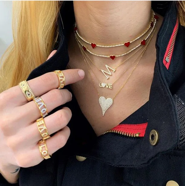Valentine's lover girlfriend gift red black white enamel lovely heart charm cz tennis chain choker fashion trendy necklace women
Valentine's lover girlfriend gift red black white enamel lovely heart charm cz tennis chain choker fashion trendy necklace women