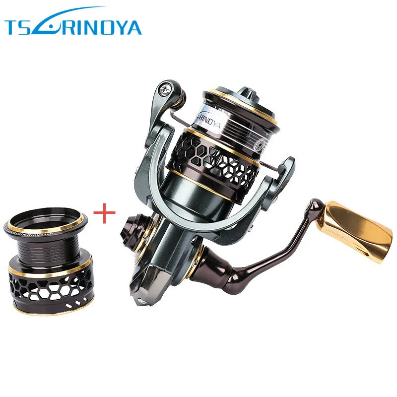 Image TSURINOYA Jaguar 1000 Spinning Fishing Reel with Spare Spool 9+1BB 5.21 Carp Fishing Coils Aluminum Spool Carretes De Pescar