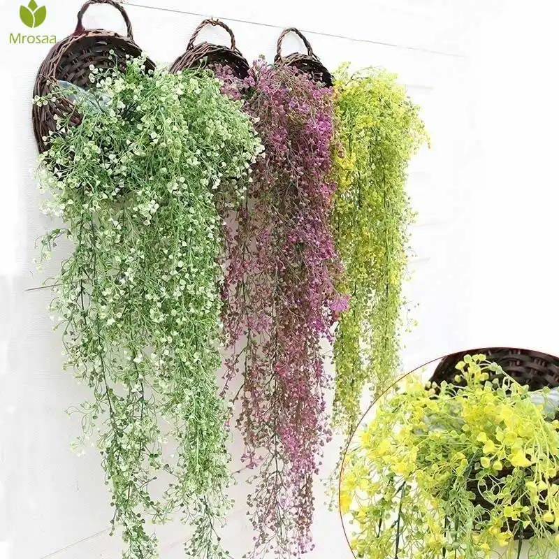 green fake flowers