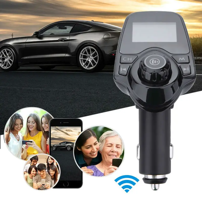 Car Bluetooth Wireless Mp3 Player Handsfree Car Kit FM Transmitter 5V 2.1A USB Charger LCD Display Car FM Modulator
Car Bluetooth Wireless Mp3 Player Handsfree Car Kit FM Transmitter 5V 2.1A USB Charger LCD Display Car FM Modulator