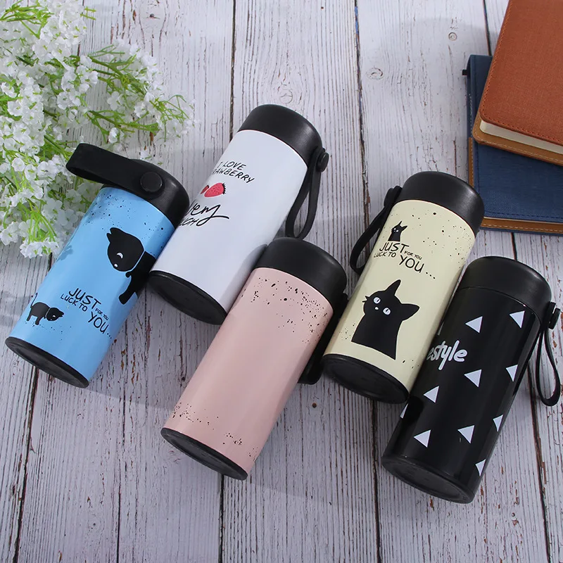 350ml Cute Cat Thermos Mug With Rope and Filter Stainless Steel Vacuum Flasks Thermal Water Bottle Students Cup Thermocup
350ml Cute Cat Thermos Mug With Rope and Filter Stainless Steel Vacuum Flasks Thermal Water Bottle Students Cup Thermocup