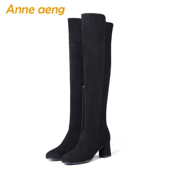 2019 new winter women boots kid suede over the knee boots high square heel black woman motorcycle winter warm boots size 34-43
2019 new winter women boots kid suede over the knee boots high square heel black woman motorcycle winter warm boots size 34-43