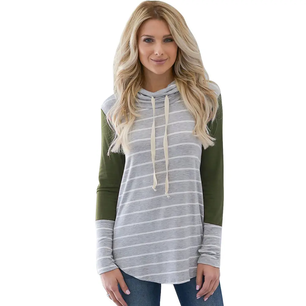 Stripe-T-Shirt-Women-Clothes-Streetwear-Autumn-Casual-Tops-Loose-Pile-Collar-Drawstring-Long-Sleeve-Tee-Shirt-Femme-Vetements-(2)