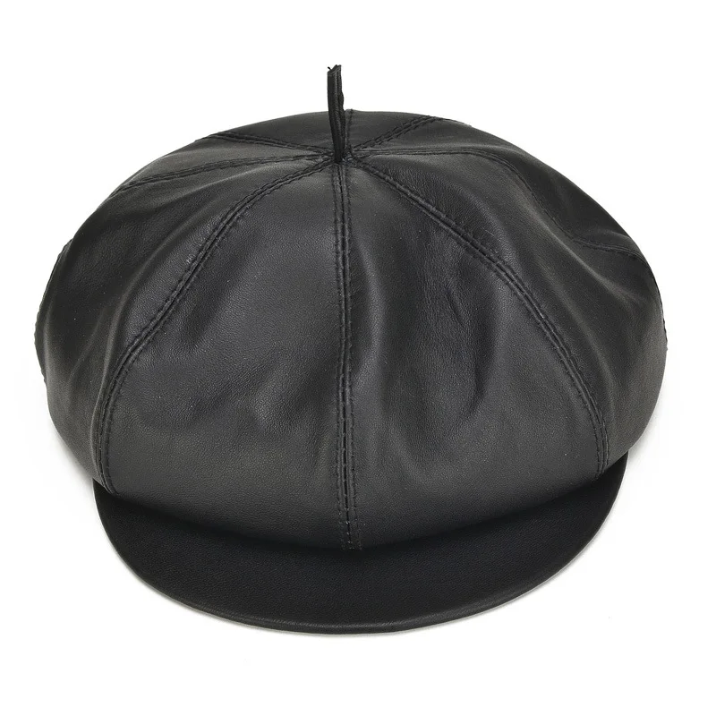 New Arrival Leather Hat Elder Sheepskin Spring and Autumn Peaked Cap Male Leisure Outdoor Hats Father Winter Warm Wear B-7164
New Arrival Leather Hat Elder Sheepskin Spring and Autumn Peaked Cap Male Leisure Outdoor Hats Father Winter Warm Wear B-7164