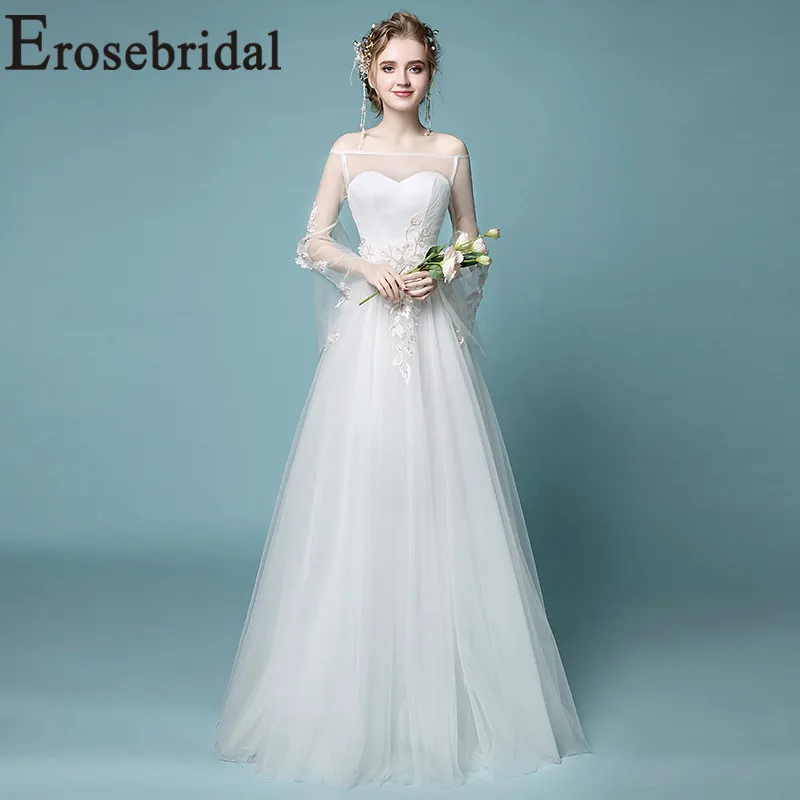 Erosebridal New Arrival 2019 Summer Wedding Dress Tulle Wedding Gown Appliques Bride Women Dress Illusion Custom Made Dress
Erosebridal New Arrival 2019 Summer Wedding Dress Tulle Wedding Gown Appliques Bride Women Dress Illusion Custom Made Dress
