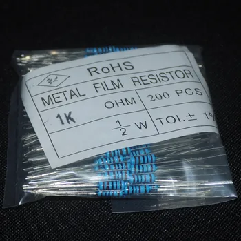 200pcs 0.5 Watt Resistor Pack 1K Metal Film Resistor Resistencia 1k 1/2 1000 ohm 1k Ohms Resistor 1/2W
200pcs 0.5 Watt Resistor Pack 1K Metal Film Resistor Resistencia 1k 1/2 1000 ohm 1k Ohms Resistor 1/2W