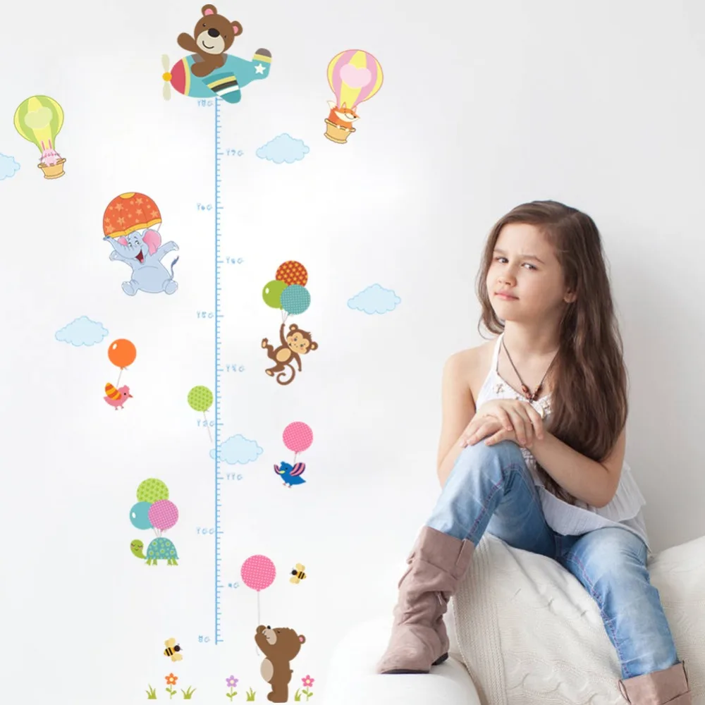 % Animals Bear Monkey hot air balloon height measure wall stickers decal kids wallpaper mural baby girl boy room nursery decor
% Animals Bear Monkey hot air balloon height measure wall stickers decal kids wallpaper mural baby girl boy room nursery decor