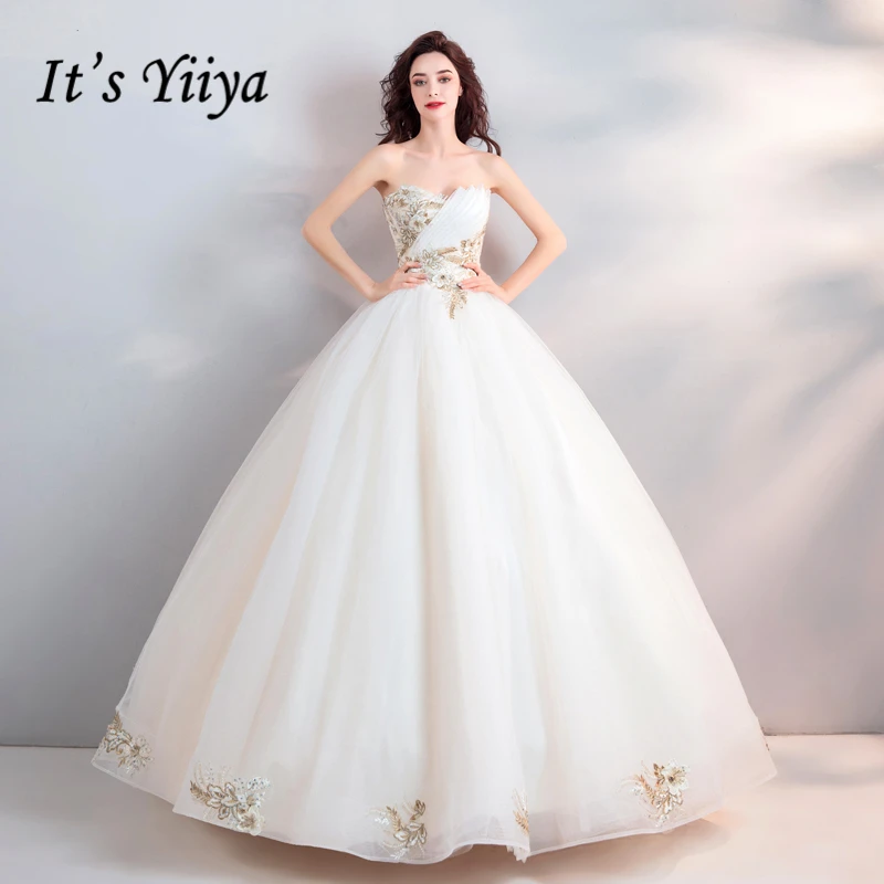 It's Yiiya Embroidery Wedding Dresses White Strapless Beading Princess Wedding Dress Floor Length Bride Ball Gowns Lace up LX815
It's Yiiya Embroidery Wedding Dresses White Strapless Beading Princess Wedding Dress Floor Length Bride Ball Gowns Lace up LX815