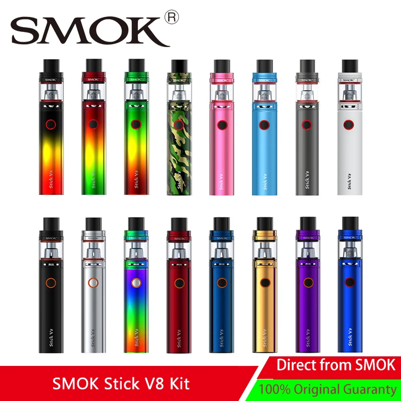 Original Electronic Cigarette SMOK Stick V8 Kit Built-in 3000mAh Battery & 5ml TFV8 Big Baby Tank Atomizer Stick V8 Vape Pen Kit
Original Electronic Cigarette SMOK Stick V8 Kit Built-in 3000mAh Battery & 5ml TFV8 Big Baby Tank Atomizer Stick V8 Vape Pen Kit