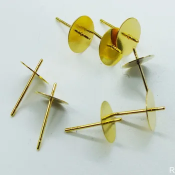 Wholesales Bulk High quality 1000pcs/lot Gold Plated Earring Stud With 8mm Flat Base Jewelry Findings
Wholesales Bulk High quality 1000pcs/lot Gold Plated Earring Stud With 8mm Flat Base Jewelry Findings