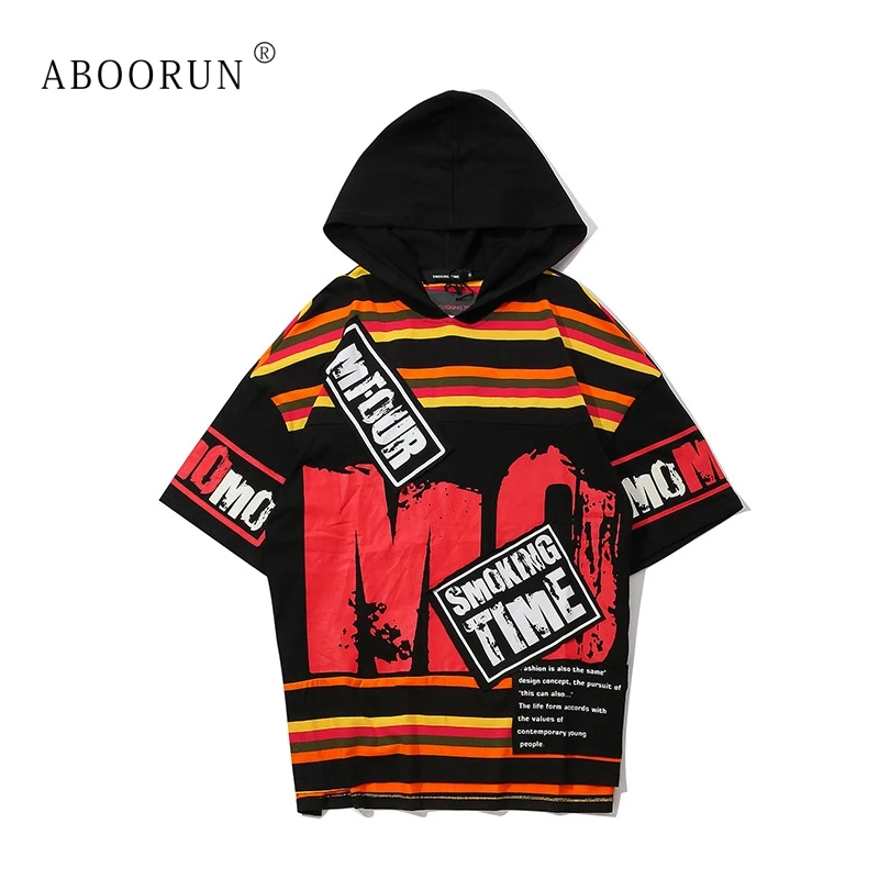 ABOOURUN Men's Hip Hop T Shirts Fashion Stripes Printed Hooded T-Shirts Summer Short Sleeve Top Tees for Male x2436
ABOOURUN Men's Hip Hop T Shirts Fashion Stripes Printed Hooded T-Shirts Summer Short Sleeve Top Tees for Male x2436