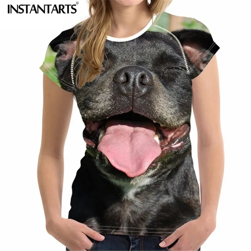 INSTANTARTS 3D Animal American Staffordshire Terrier Print Women's Casual Slim Summer Clothing Female Short Sleeve T-shirt
INSTANTARTS 3D Animal American Staffordshire Terrier Print Women's Casual Slim Summer Clothing Female Short Sleeve T-shirt