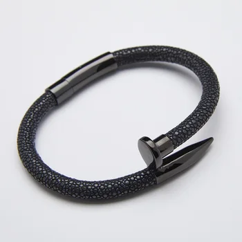 Luxury Stingray Nail Bracelet Men Fashion Nail Leather Bracelets For Best Watch Accessory BL-0297
Luxury Stingray Nail Bracelet Men Fashion Nail Leather Bracelets For Best Watch Accessory BL-0297