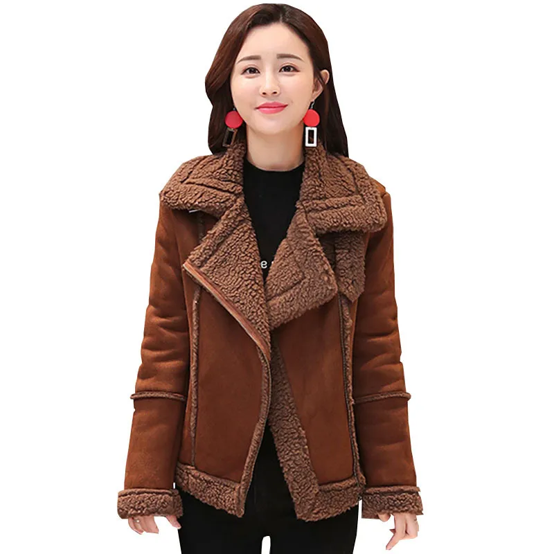 2019 New Autumn Winter Women Lambswool Short Coat Elegant Turn-down Collar Zipper Parka Slim Plus Size Suede Overcoat X253
2019 New Autumn Winter Women Lambswool Short Coat Elegant Turn-down Collar Zipper Parka Slim Plus Size Suede Overcoat X253