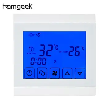 Hongeek 110-130V Air Conditioner 2-pipe Thermostat with LCD Display Touch Screen Programmable Room Temperature Controller
Hongeek 110-130V Air Conditioner 2-pipe Thermostat with LCD Display Touch Screen Programmable Room Temperature Controller