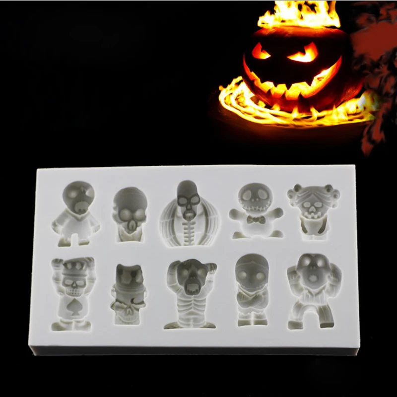 Funny Halloween Skeleton Silicone Mold Fondant Mould Cake Decorating Tool Chocolate, Gumpastes Mold, Sugarcraft ,Kitchen Gadgets 
Funny Halloween Skeleton Silicone Mold Fondant Mould Cake Decorating Tool Chocolate, Gumpastes Mold, Sugarcraft ,Kitchen Gadgets