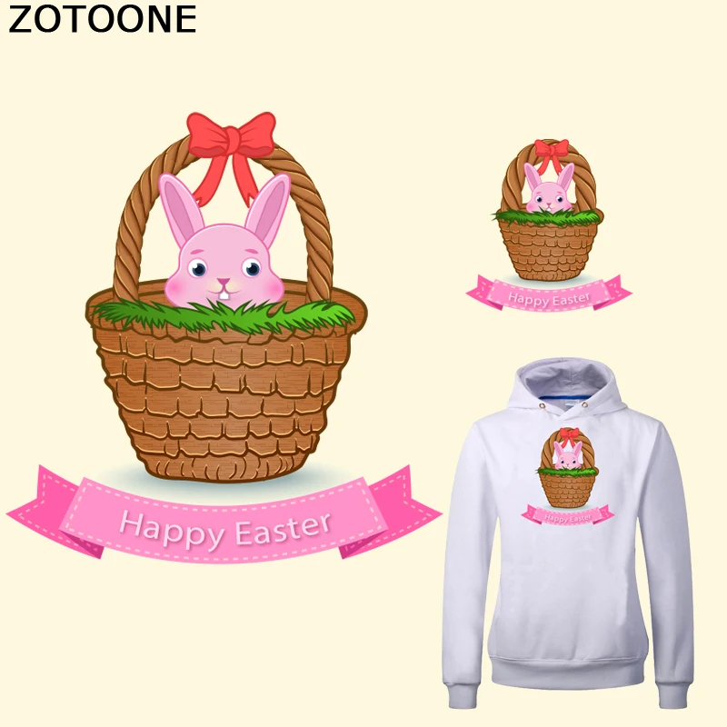 ZOTOONE Happy Easter Cartoon Rabbit Patch 12*12.8CM Iron on Patches DIY Patch for Clothing Jacket Thermal Transfer Stickers D
ZOTOONE Happy Easter Cartoon Rabbit Patch 12*12.8CM Iron on Patches DIY Patch for Clothing Jacket Thermal Transfer Stickers D
