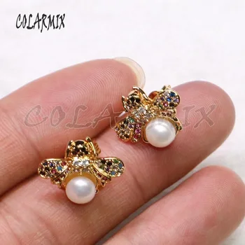 10 pair Bees shell pearl studs earrings bugs earrings crystal earrings shell pearl accessories for women gift for girls 9314
10 pair Bees shell pearl studs earrings bugs earrings crystal earrings shell pearl accessories for women gift for girls 9314
