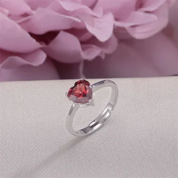 Fine Jewelry Natural Garnet Rings For Women 925 Silver Heart Red Gemstone Simple Classic Bridal Wedding Accessories R-GA005
Fine Jewelry Natural Garnet Rings For Women 925 Silver Heart Red Gemstone Simple Classic Bridal Wedding Accessories R-GA005