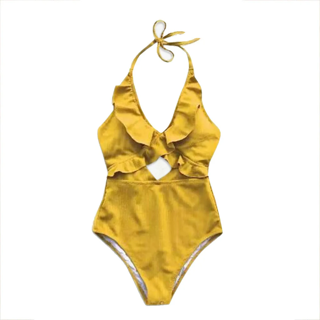 Bathing Suit Women 2019 One Piece Swimming Sexy Ruffle Backless Swimsuit Yellow Onepiece Swim Suits Stroje K Pielowe Damskie
Bathing Suit Women 2019 One Piece Swimming Sexy Ruffle Backless Swimsuit Yellow Onepiece Swim Suits Stroje K Pielowe Damskie