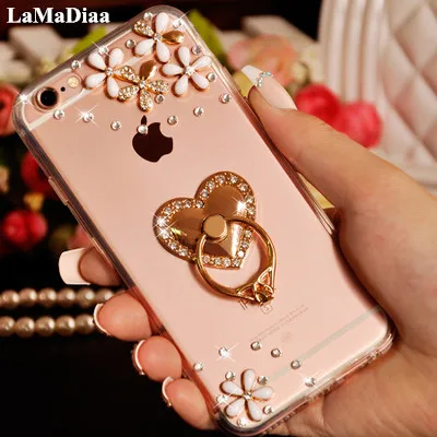 Luxury Diamond Love Heart Ring Holder Stand Phone Cases For Samsung S9 S8 S10 Plus S7edge Note 9 8 5 Rhinestone Petal Soft Cover
Luxury Diamond Love Heart Ring Holder Stand Phone Cases For Samsung S9 S8 S10 Plus S7edge Note 9 8 5 Rhinestone Petal Soft Cover