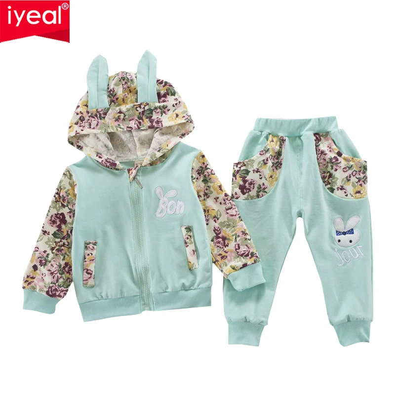 IYEAL New Cute Rabbit Ear Hooded Print Baby Girl Clothes Sets Kids Baby Autumn Toddler Girls Suit for Children Baby Outfit 1-4Y 
IYEAL New Cute Rabbit Ear Hooded Print Baby Girl Clothes Sets Kids Baby Autumn Toddler Girls Suit for Children Baby Outfit 1-4Y
