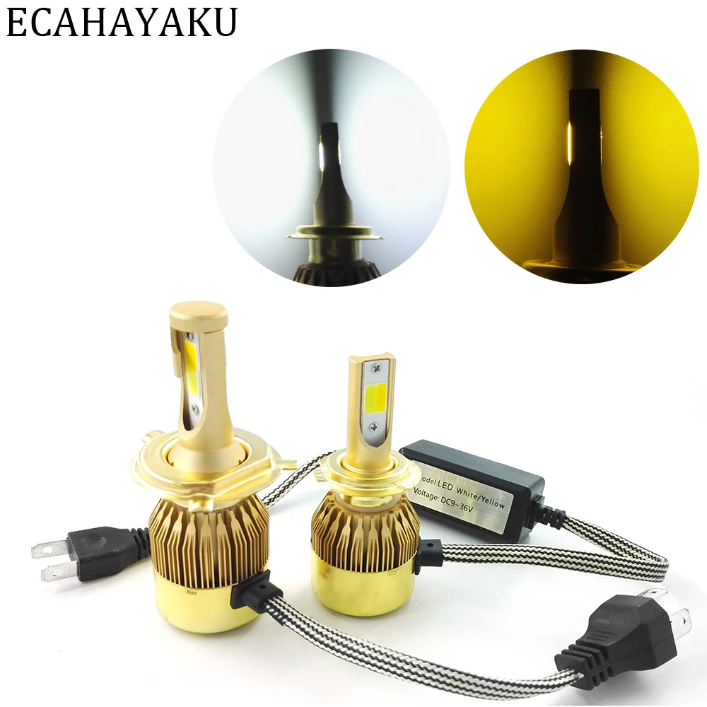 ECAHAYAKU 2 Pcs H4 LED 72W Car LED Headlight H7 H11 H1 H3 H27 881 HB3/9005 HB4/9006 9012 Dual Double Color LED Light 3000K 6000K
ECAHAYAKU 2 Pcs H4 LED 72W Car LED Headlight H7 H11 H1 H3 H27 881 HB3/9005 HB4/9006 9012 Dual Double Color LED Light 3000K 6000K