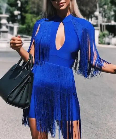 2018 summer women dress wholesale blue fringe cut out bandage dress party dress dropshipping Dress + suit
2018 summer women dress wholesale blue fringe cut out bandage dress party dress dropshipping Dress + suit